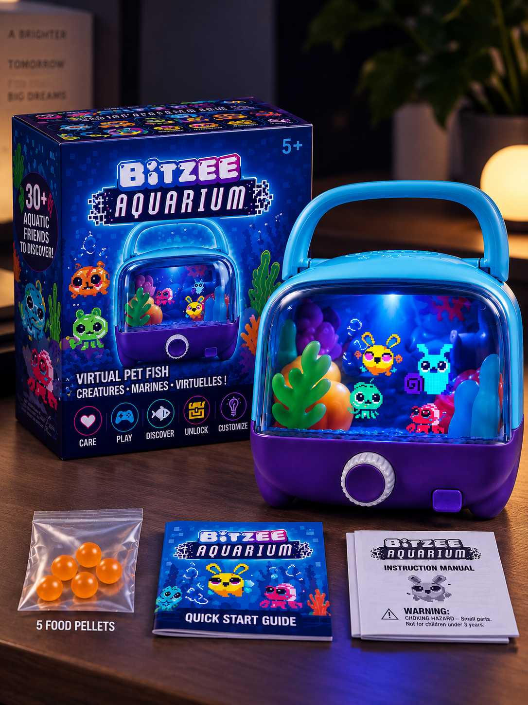 Aquarium Interactive Fish Tank Toy & Digital Pet, Ages 5+